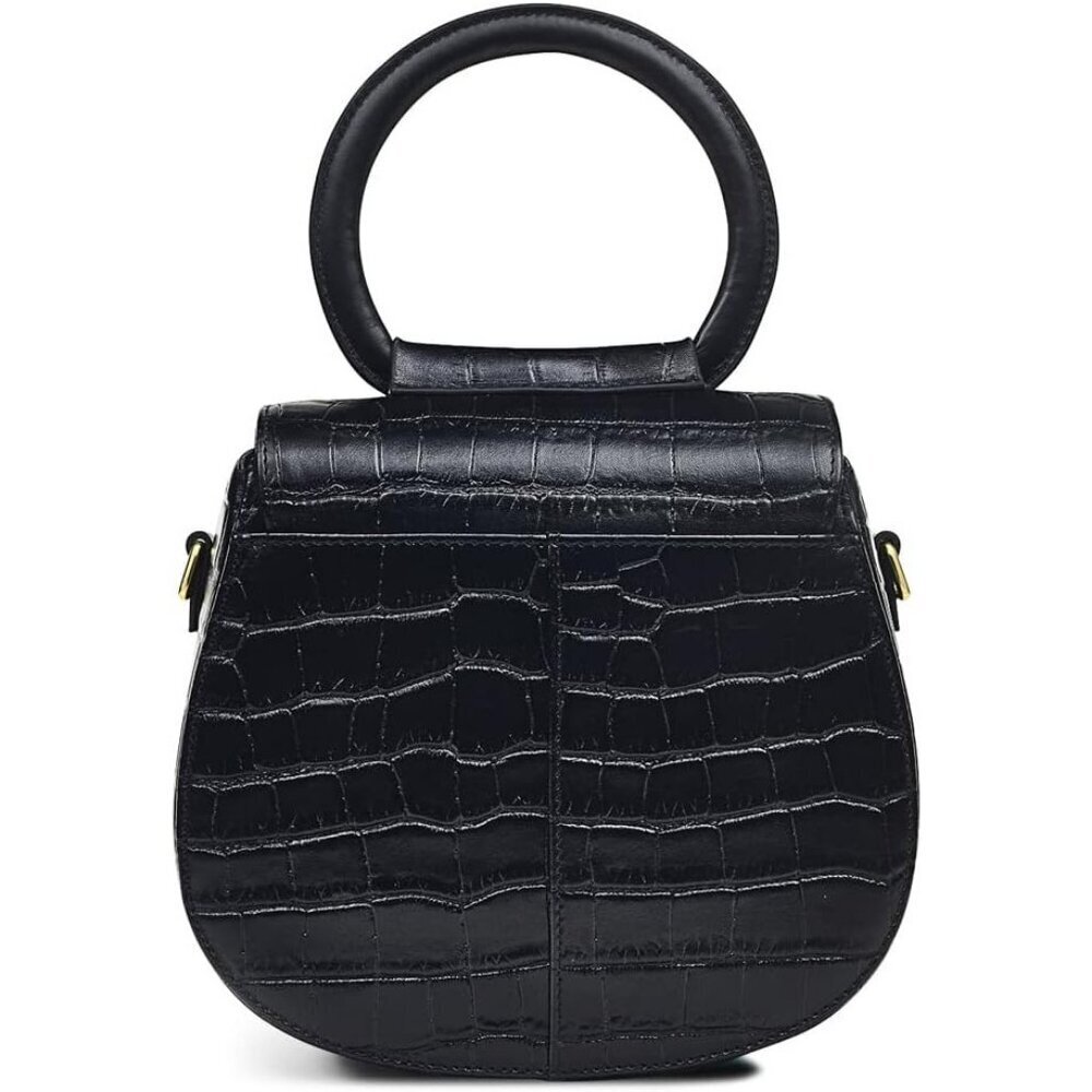 RADLEY London Rope Walk Faux Crocodile Women's Mini Leather Crossbody Bag Black - Picture 2 of 4